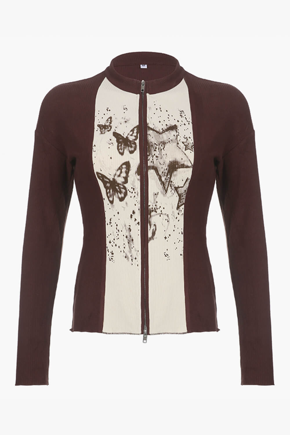 90s Aesthetic Brown Cardigan Butterflies 90s Aesthetic Brown Cardigan Butterflies