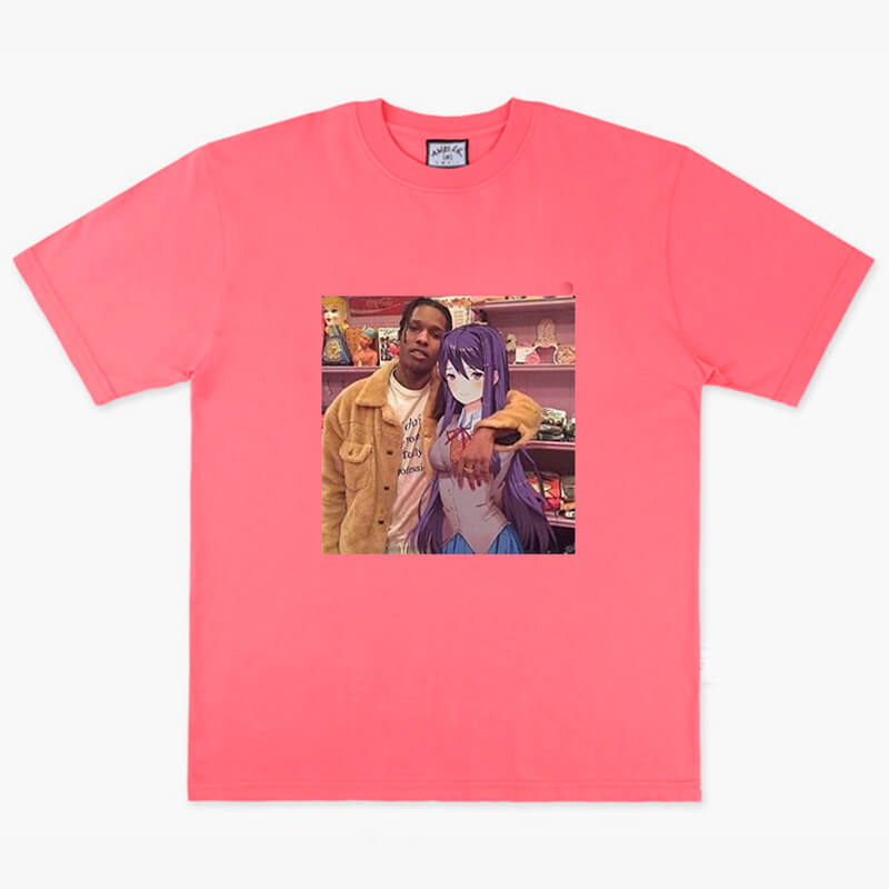 A$AP Rocky and Retro Anime Girl T-Shirt A$AP Rocky and Retro Anime Girl T-Shirt