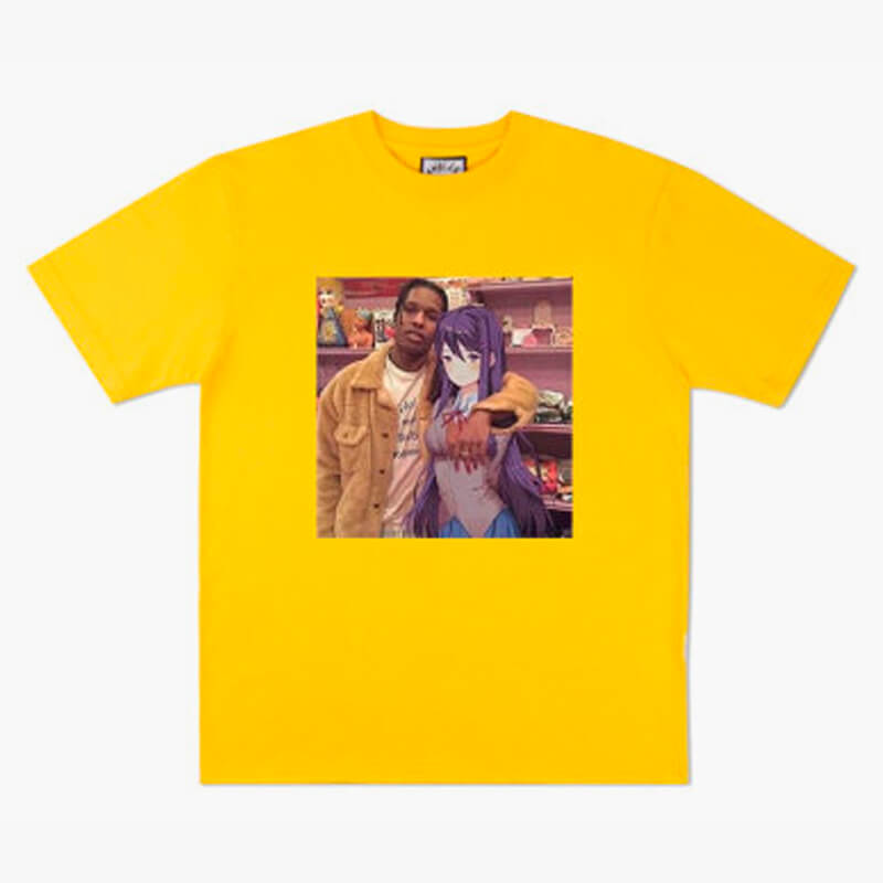 A$AP Rocky and Retro Anime Girl T-Shirt A$AP Rocky and Retro Anime Girl T-Shirt