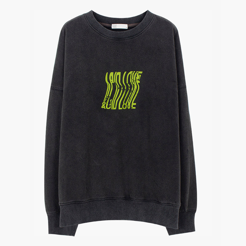 Acid Love Washed Gray Sweatshirt Acid Love Washed Gray Sweatshirt