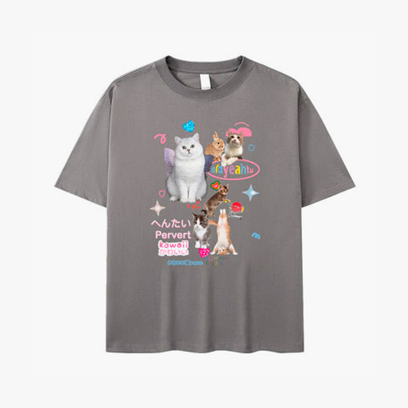 Adorable Cats Collage Aesthetic T-Shirt Adorable Cats Collage Aesthetic T-Shirt