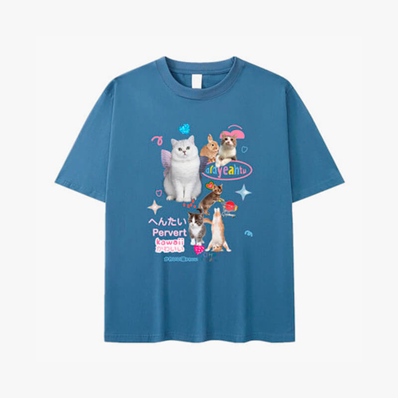 Adorable Cats Collage Aesthetic T-Shirt Adorable Cats Collage Aesthetic T-Shirt