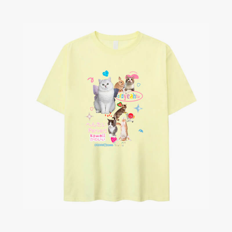 Adorable Cats Collage Aesthetic T-Shirt Adorable Cats Collage Aesthetic T-Shirt