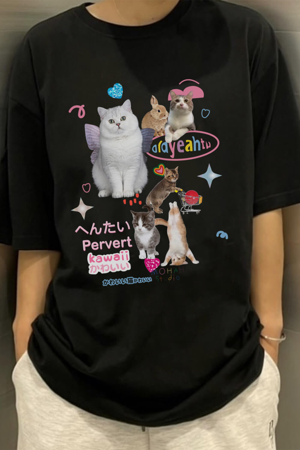 Adorable Cats Collage Aesthetic T-Shirt Adorable Cats Collage Aesthetic T-Shirt