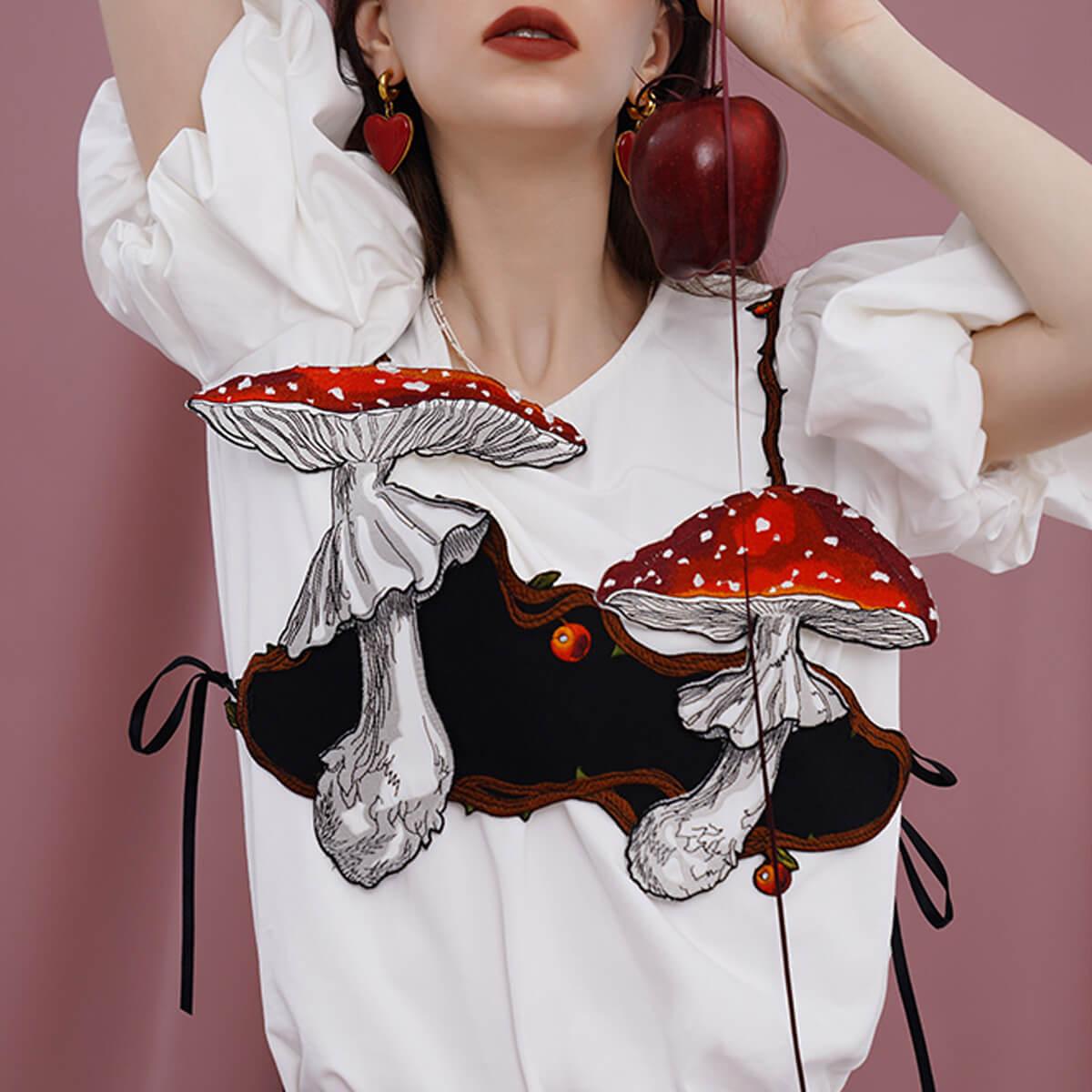 Amanita Mushroom Decorative Vest Top - Aesthetic Clothes Shop Amanita Mushroom Decorative Vest Top - Aesthetic Clothes Shop