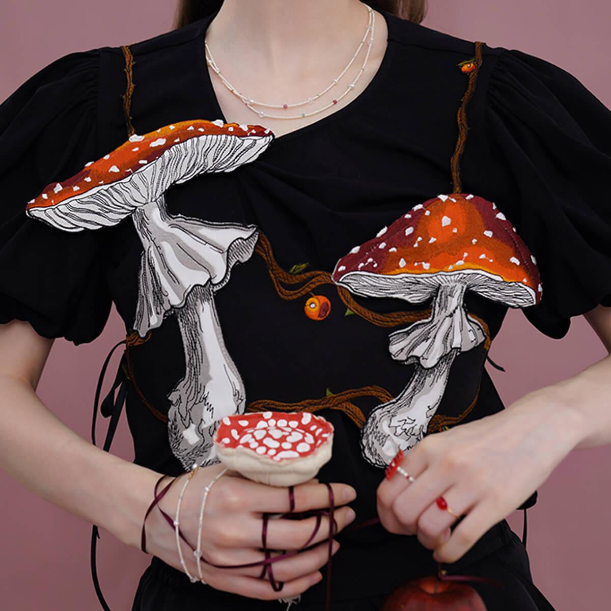 Amanita Mushroom Decorative Vest Top - Aesthetic Clothes Shop Amanita Mushroom Decorative Vest Top - Aesthetic Clothes Shop