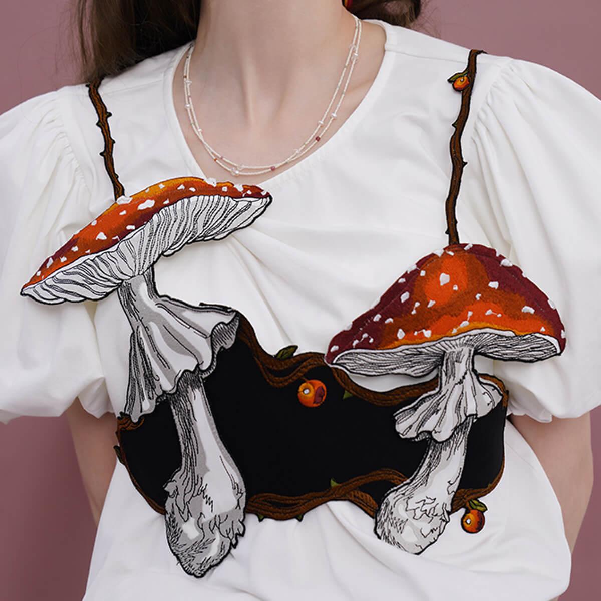 Amanita Mushroom Decorative Vest Top - Aesthetic Clothes Shop Amanita Mushroom Decorative Vest Top - Aesthetic Clothes Shop
