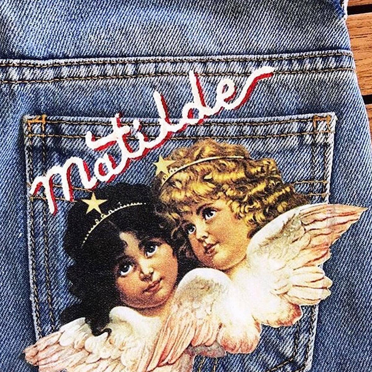 Angel Matilde Vintage Denim Shorts - Aesthetic Clothes Shop Angel Matilde Vintage Denim Shorts - Aesthetic Clothes Shop