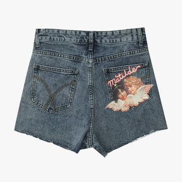 Angel Matilde Vintage Denim Shorts - Aesthetic Clothes Shop Angel Matilde Vintage Denim Shorts - Aesthetic Clothes Shop