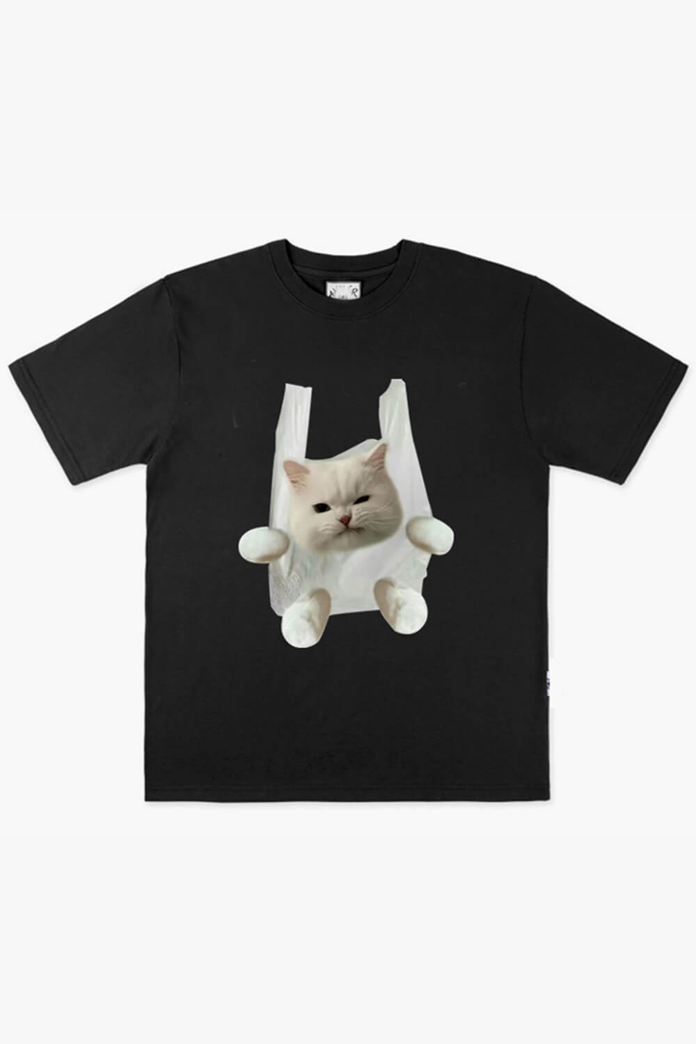 Angry Cat in Tote Bag T-Shirt Angry Cat in Tote Bag T-Shirt