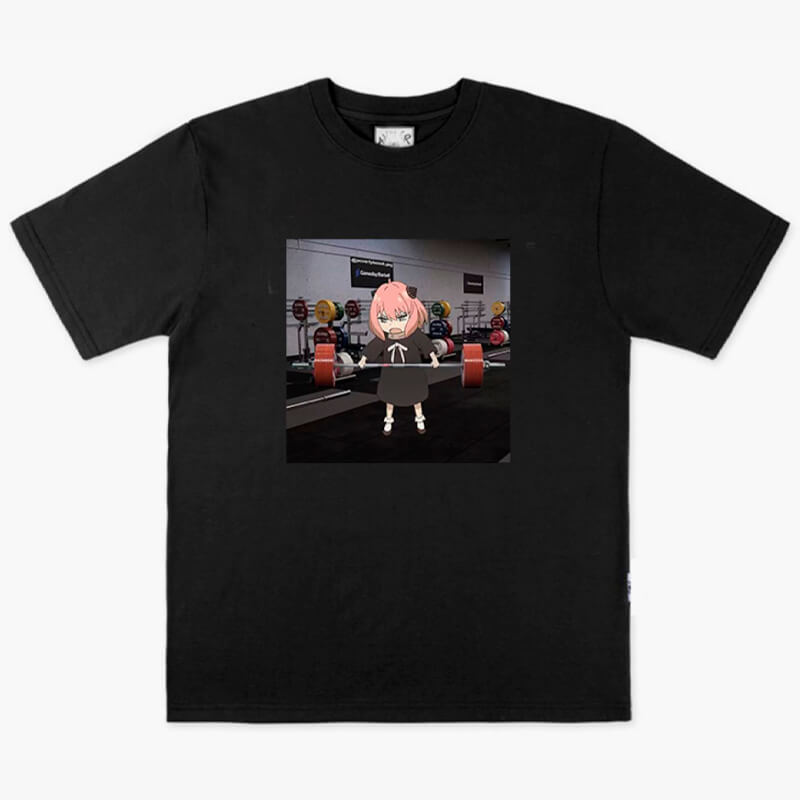 Ania Forger Workout in a Gym Animecore Aesthetic T-Shirt Ania Forger Workout in a Gym Animecore Aesthetic T-Shirt