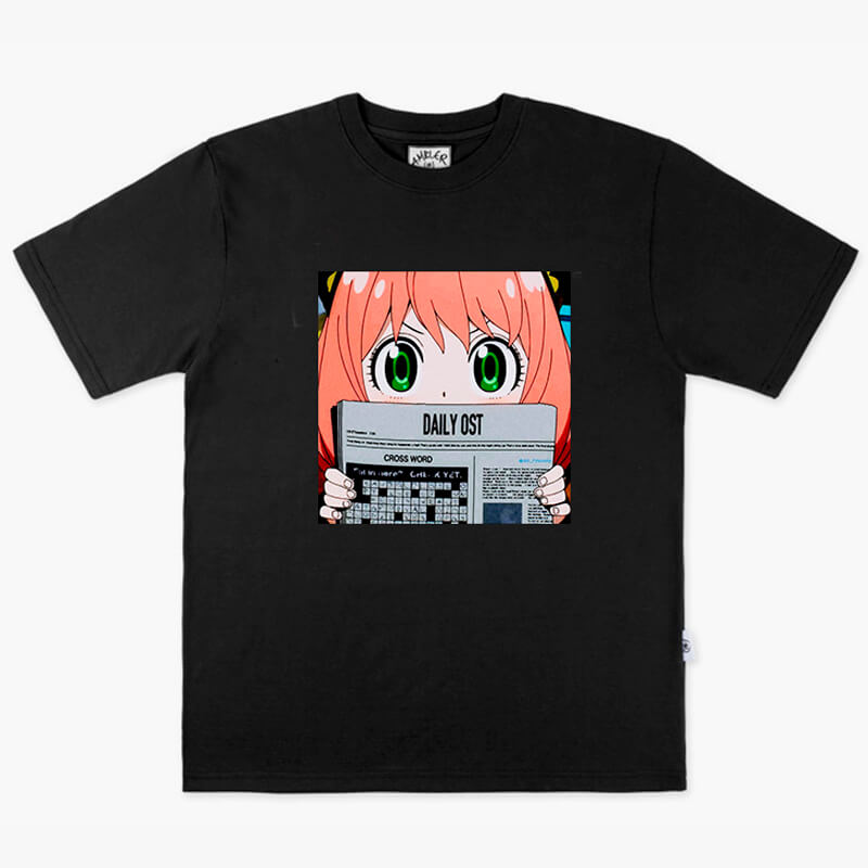 Anime Aesthetic Anya Forger With Newspaper T-Shirt Anime Aesthetic Anya Forger With Newspaper T-Shirt
