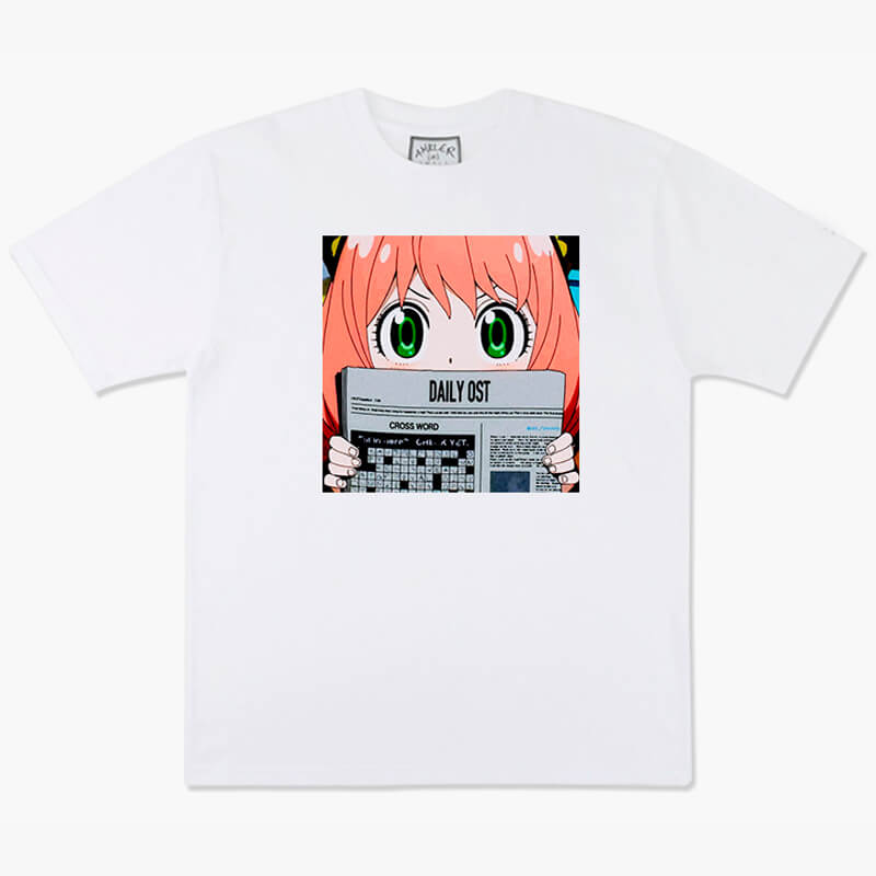 Anime Aesthetic Anya Forger With Newspaper T-Shirt Anime Aesthetic Anya Forger With Newspaper T-Shirt