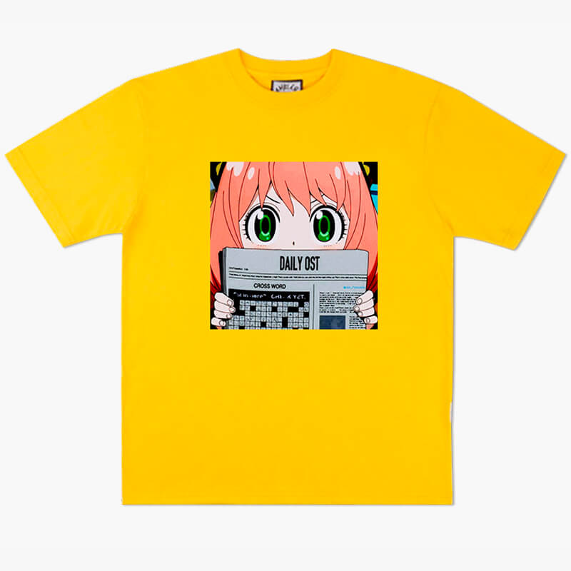 Anime Aesthetic Anya Forger With Newspaper T-Shirt Anime Aesthetic Anya Forger With Newspaper T-Shirt