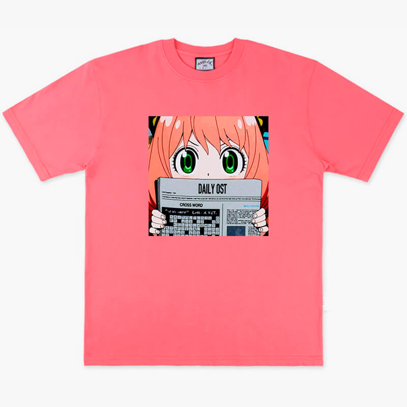 Anime Aesthetic Anya Forger With Newspaper T-Shirt Anime Aesthetic Anya Forger With Newspaper T-Shirt