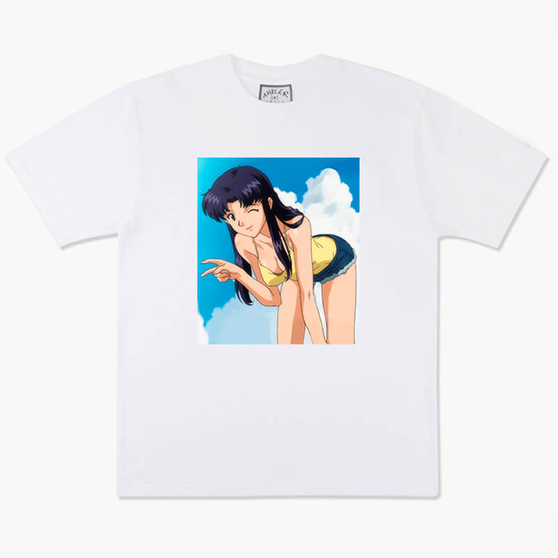 Anime Aesthetic Misato Katsuragi Hot Beach Party T-Shirt Anime Aesthetic Misato Katsuragi Hot Beach Party T-Shirt