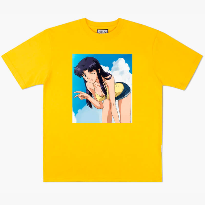 Anime Aesthetic Misato Katsuragi Hot Beach Party T-Shirt Anime Aesthetic Misato Katsuragi Hot Beach Party T-Shirt