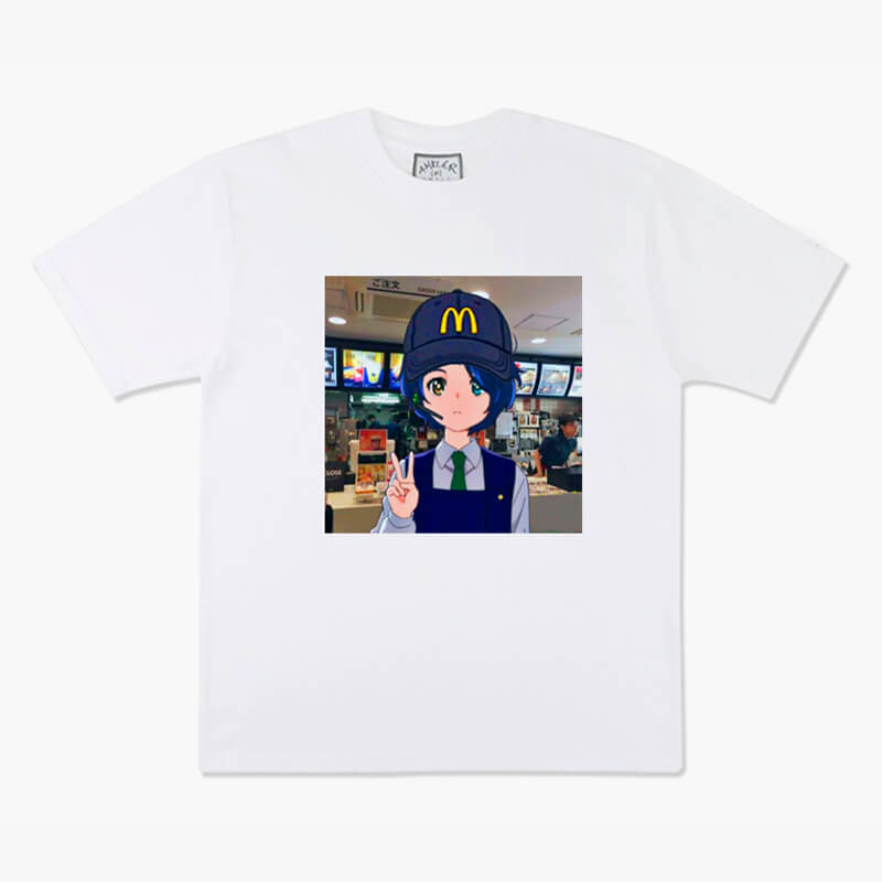 Anime Girl Mcdonalds Worker T-Shirt  Anime Girl Mcdonalds Worker T-Shirt