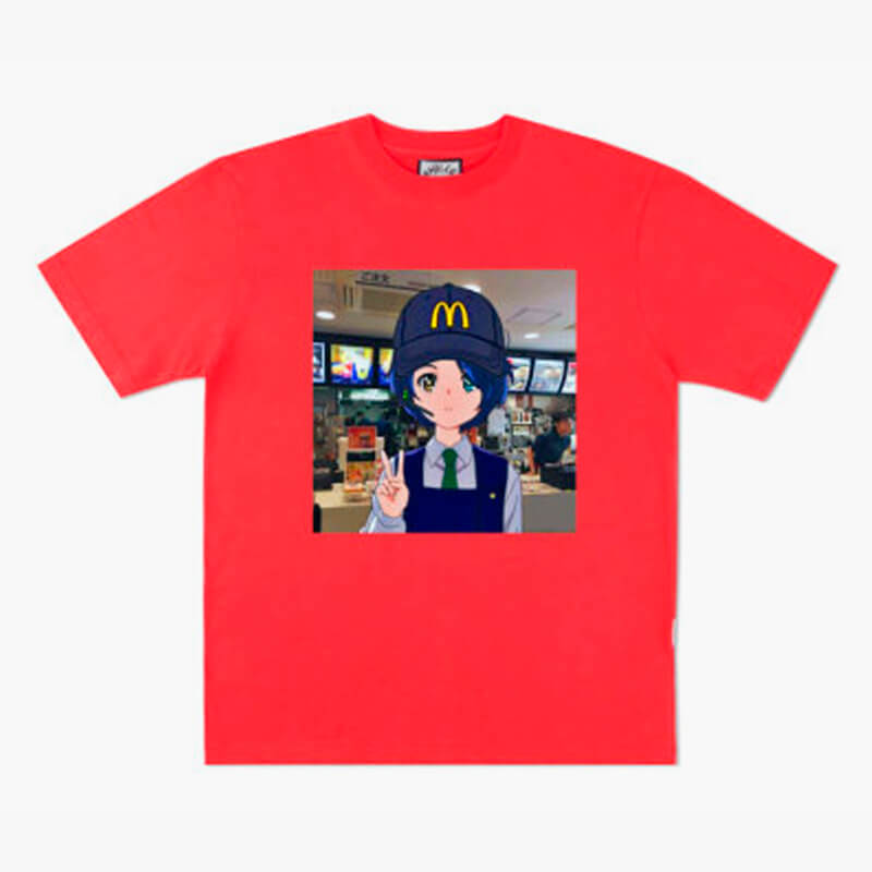 Anime Girl Mcdonalds Worker T-Shirt  Anime Girl Mcdonalds Worker T-Shirt