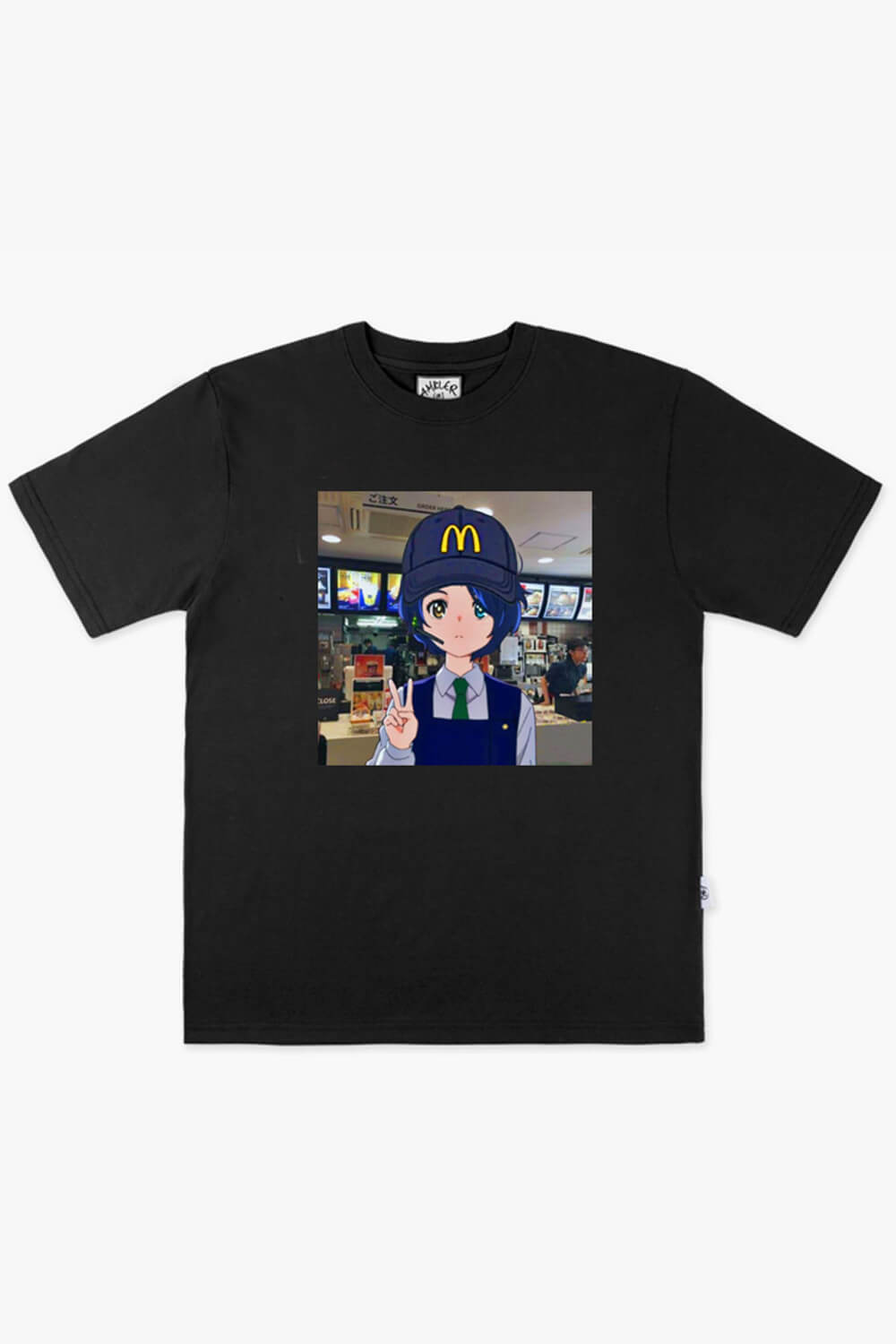 Anime Girl Mcdonalds Worker T-Shirt  Anime Girl Mcdonalds Worker T-Shirt