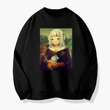 Anime Girl Mona Lisa Animecore Sweatshirt Anime Girl Mona Lisa Animecore Sweatshirt