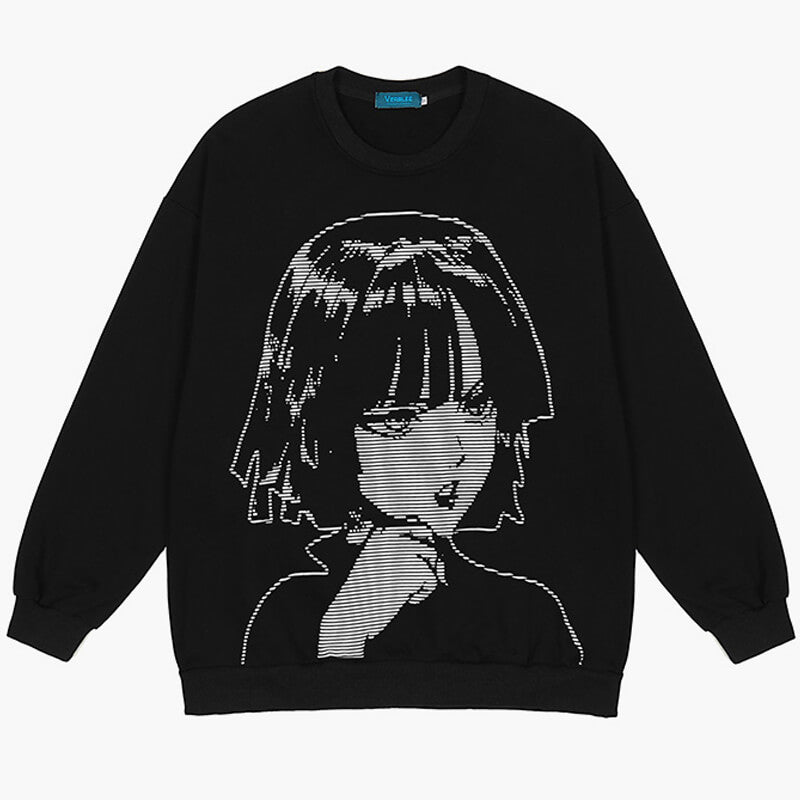 Dark EGirl Anime Aesthetic Hoodie - Aesthetic Clothes Shop