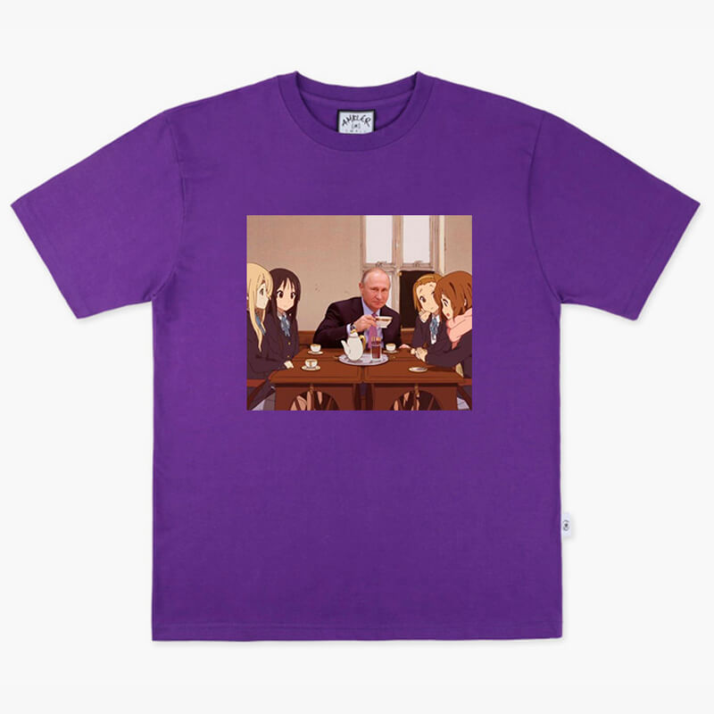 Animecore Aesthetic Putin Tea Party with K-On Girls T-Shirt Animecore Aesthetic Putin Tea Party with K-On Girls T-Shirt