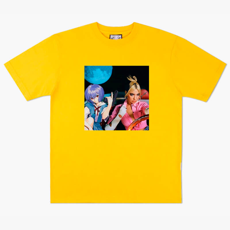 Animecore Aesthetic Rei Ayanami and Dua Lipa T-Shirt Animecore Aesthetic Rei Ayanami and Dua Lipa T-Shirt