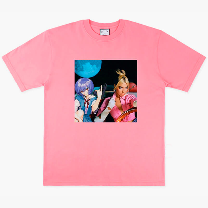 Animecore Aesthetic Rei Ayanami and Dua Lipa T-Shirt Animecore Aesthetic Rei Ayanami and Dua Lipa T-Shirt