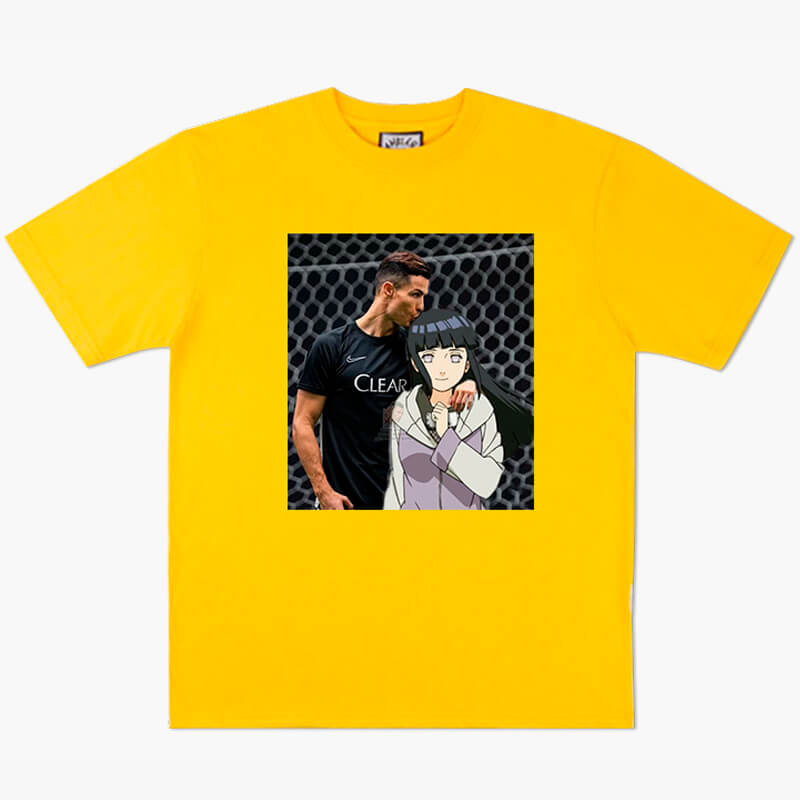 Animecore Cristiano Ronaldo and Hinata Naruto T-Shirt Animecore Cristiano Ronaldo and Hinata Naruto T-Shirt