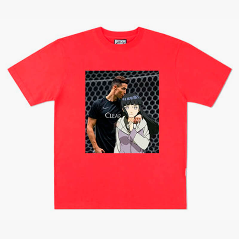 Animecore Cristiano Ronaldo and Hinata Naruto T-Shirt Animecore Cristiano Ronaldo and Hinata Naruto T-Shirt