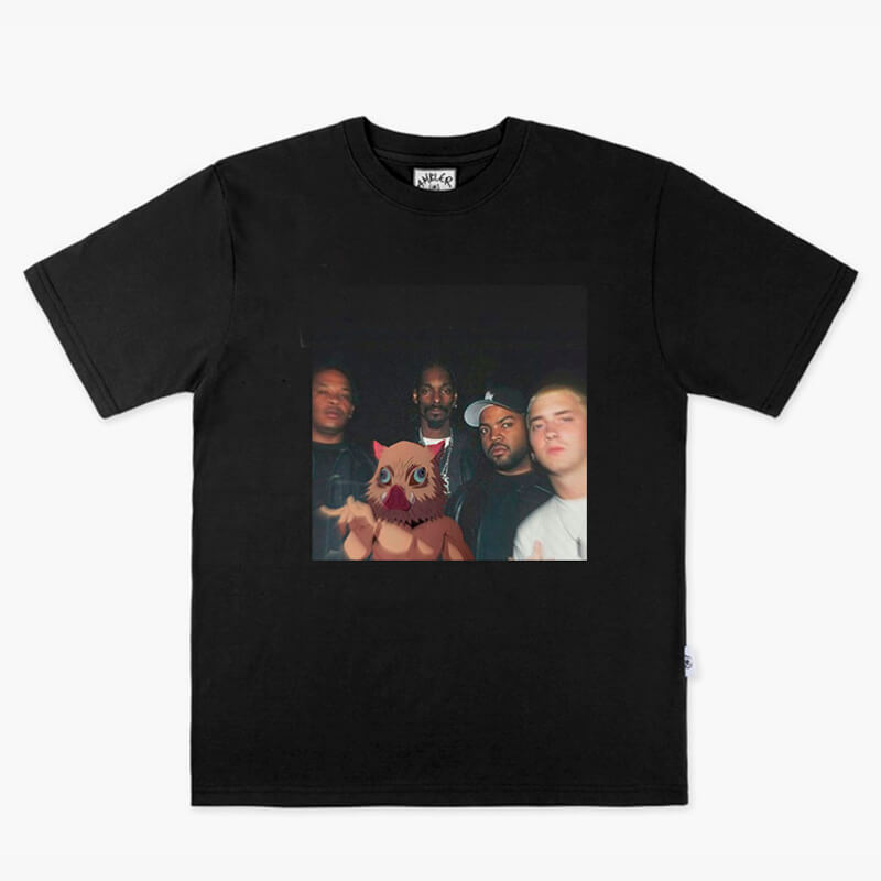 Animecore Hashibira Inosuke and Eminem Gang T-Shirt Animecore Hashibira Inosuke and Eminem Gang T-Shirt