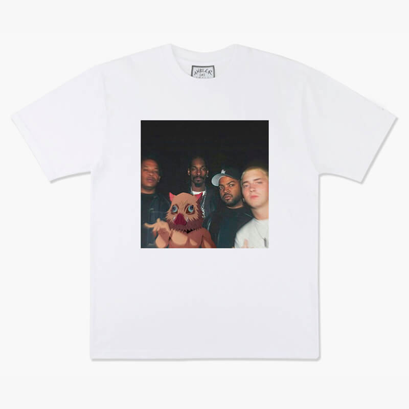 Animecore Hashibira Inosuke and Eminem Gang T-Shirt Animecore Hashibira Inosuke and Eminem Gang T-Shirt