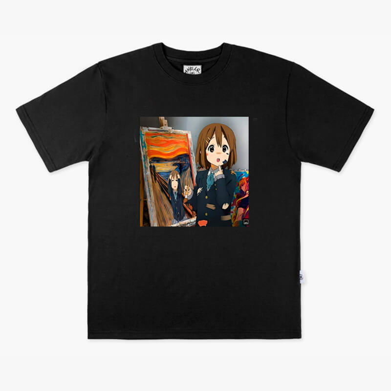 Animecore K-On Yuri Scream Painting T-Shirt Animecore K-On Yuri Scream Painting T-Shirt