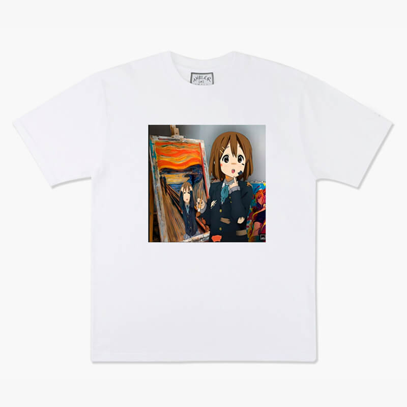 Animecore K-On Yuri Scream Painting T-Shirt Animecore K-On Yuri Scream Painting T-Shirt