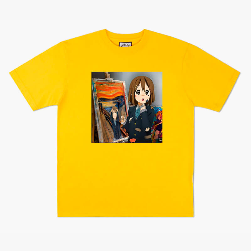 Animecore K-On Yuri Scream Painting T-Shirt Animecore K-On Yuri Scream Painting T-Shirt