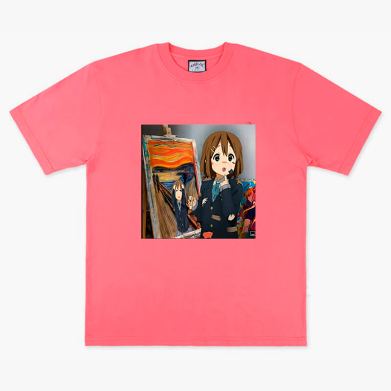 Animecore K-On Yuri Scream Painting T-Shirt Animecore K-On Yuri Scream Painting T-Shirt