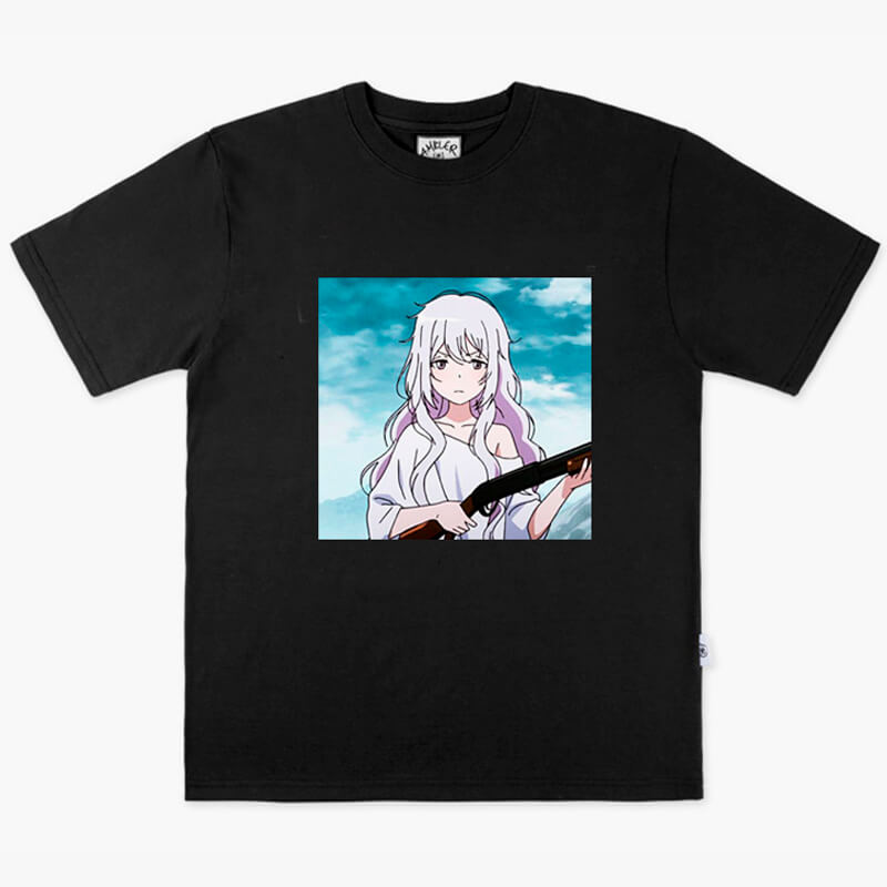 Animecore Kozakura With a Shotgun T-Shirt Otherside Picnic Animecore Kozakura With a Shotgun T-Shirt Otherside Picnic