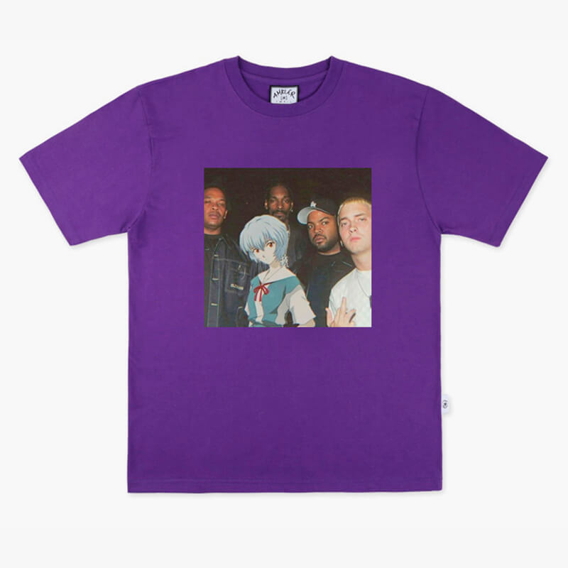 Animecore Rei Ayanami and Eminem Gang T-Shirt Animecore Rei Ayanami and Eminem Gang T-Shirt