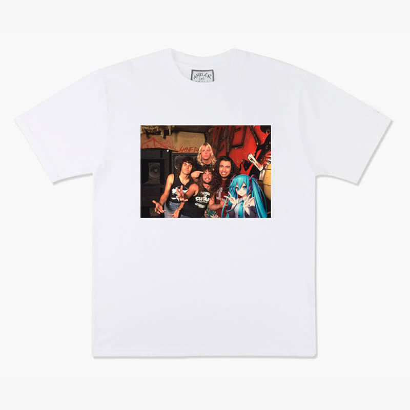 Animecore Thrash Metal Band and Anime Girl T-Shirt Animecore Thrash Metal Band and Anime Girl T-Shirt