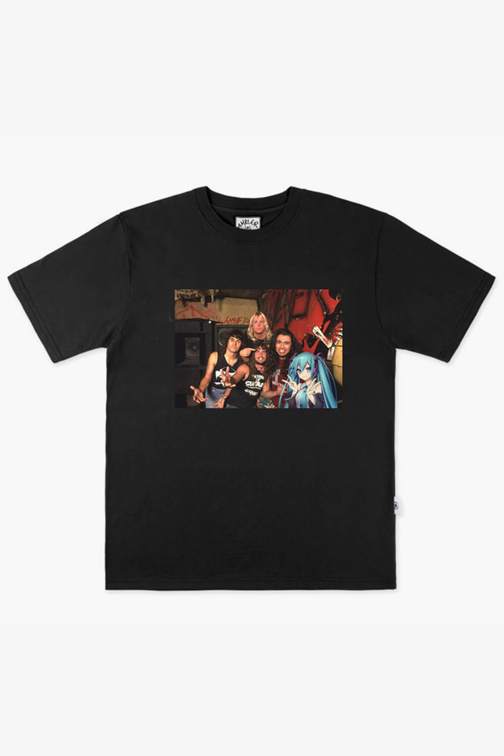 Animecore Thrash Metal Band and Anime Girl T-Shirt Animecore Thrash Metal Band and Anime Girl T-Shirt