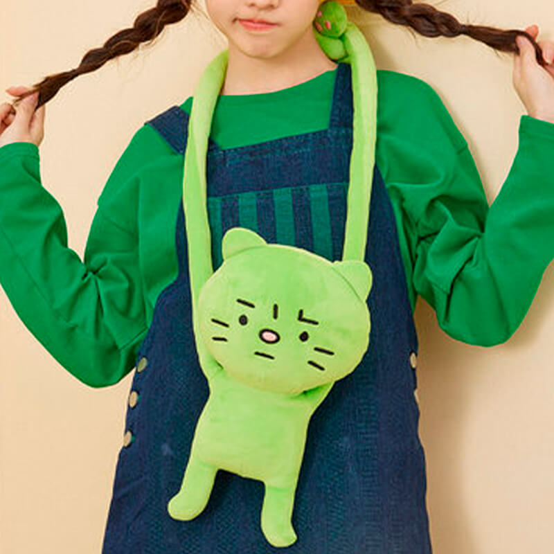 Anxiety Aesthetic Green Cat Messenger Bag Anxiety Aesthetic Green Cat Messenger Bag