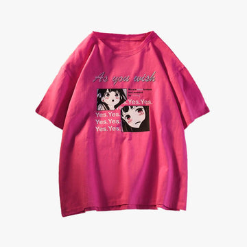 As You Wish Yes Anime Girl T-Shirt - Aesthetic Clothes Shop As You Wish Yes Anime Girl T-Shirt - Aesthetic Clothes Shop