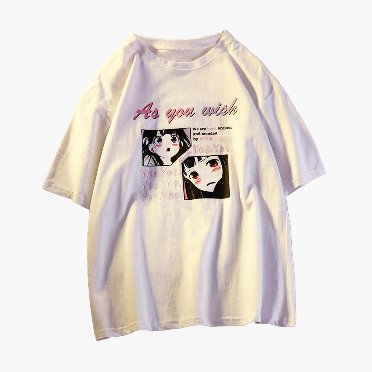 As You Wish Yes Anime Girl T-Shirt - Aesthetic Clothes Shop As You Wish Yes Anime Girl T-Shirt - Aesthetic Clothes Shop