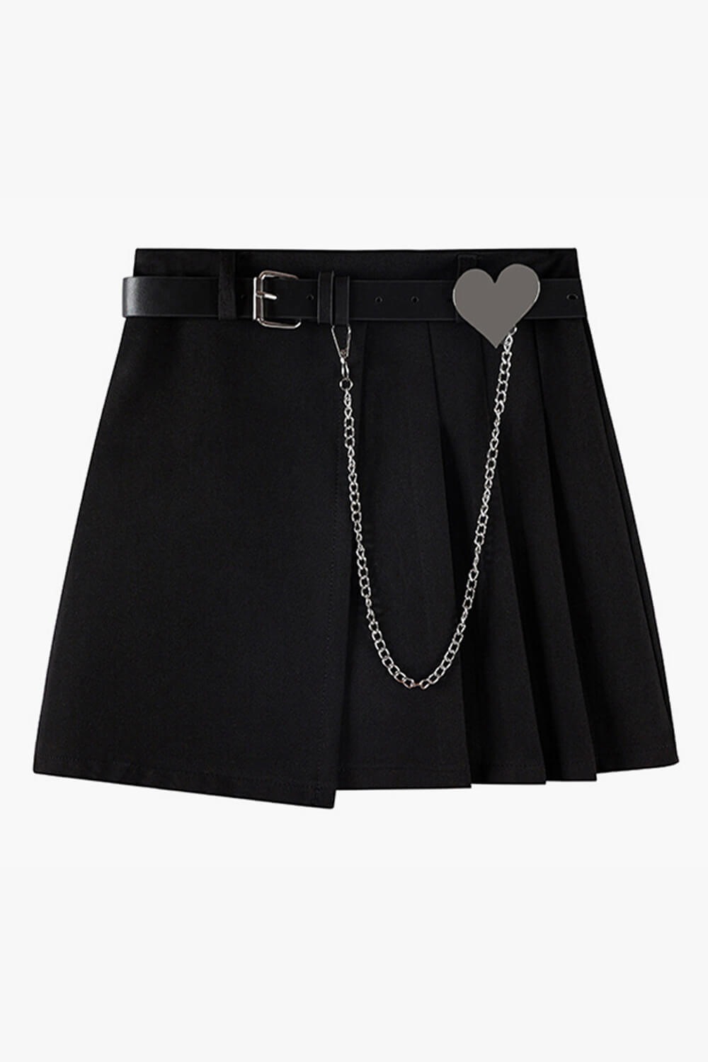 Asymmetrical Heart Chain Black Skirt Asymmetrical Heart Chain Black Skirt