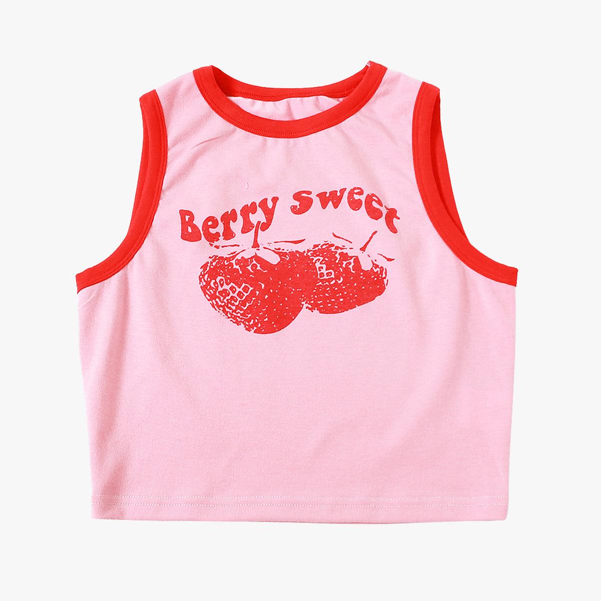 Berry Sweet Pink Tank Top • Aesthetic Clothes Shop