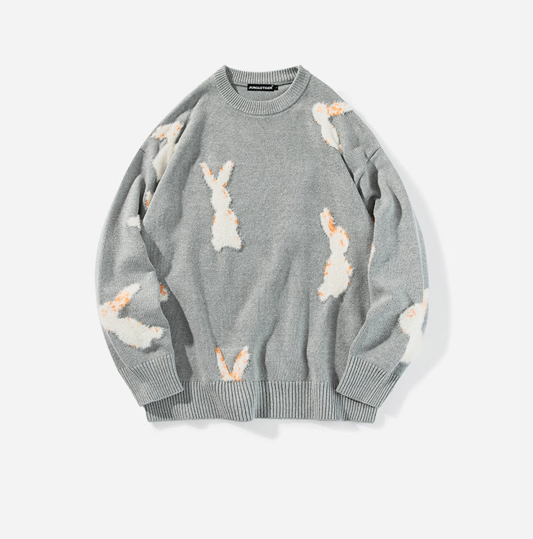 Black Rabbits Round Neck Sweater Black Rabbits Round Neck Sweater
