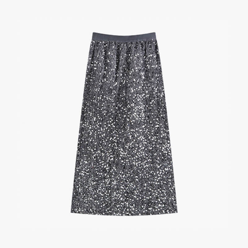 Black Sequin Midi Skirt Black Sequin Midi Skirt