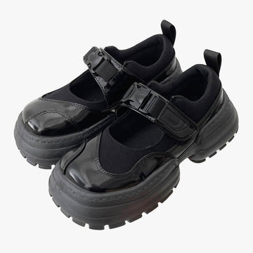 Black Y2K Aesthetic Platform Shoes
