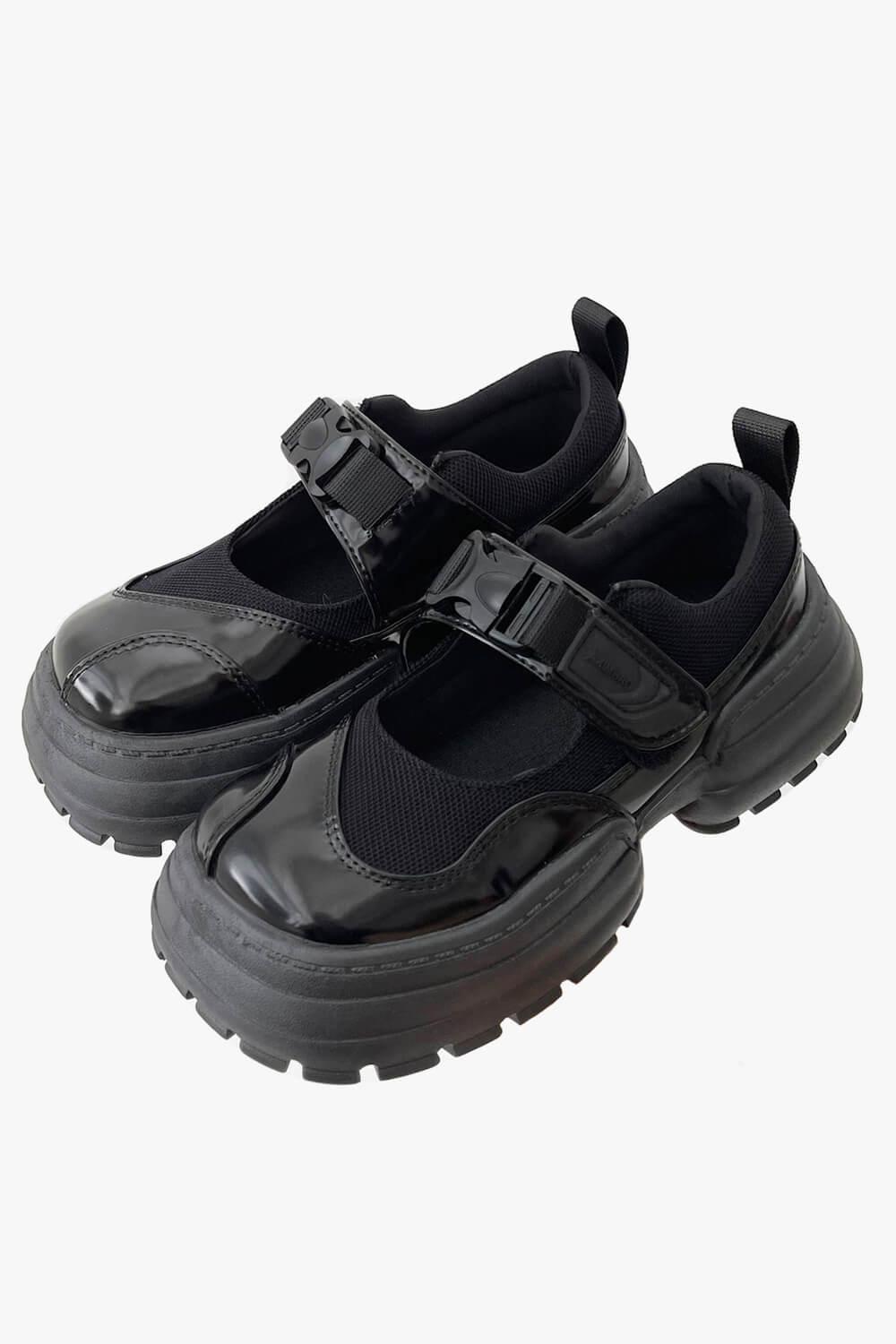 Black Y2K Aesthetic Platform Shoes - Aesthetic Clothes Shop Black Y2K Aesthetic Platform Shoes - Aesthetic Clothes Shop